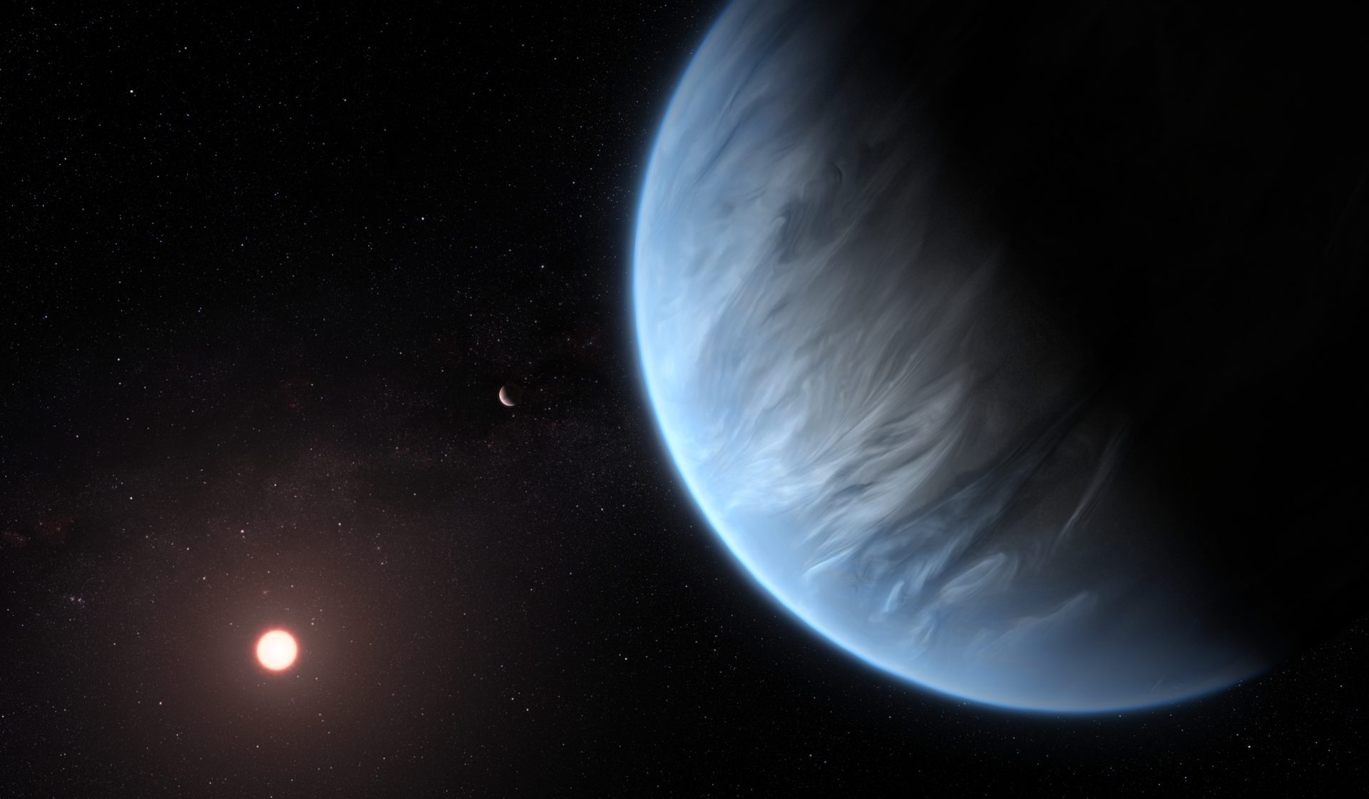 K2-18 star system illustration
